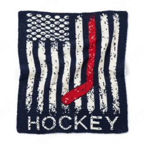 Patriotic Hockey SC Blanket Pattern