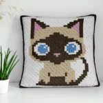 Siamese Cat Pillow C2C Pattern