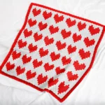Easy C2C Hearts Baby Blanket Pattern