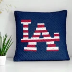 LA Dodgers Pillow C2C Pattern