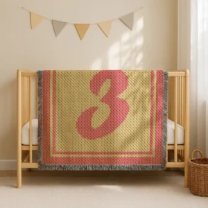 Number 3 Crochet Blanket Pattern