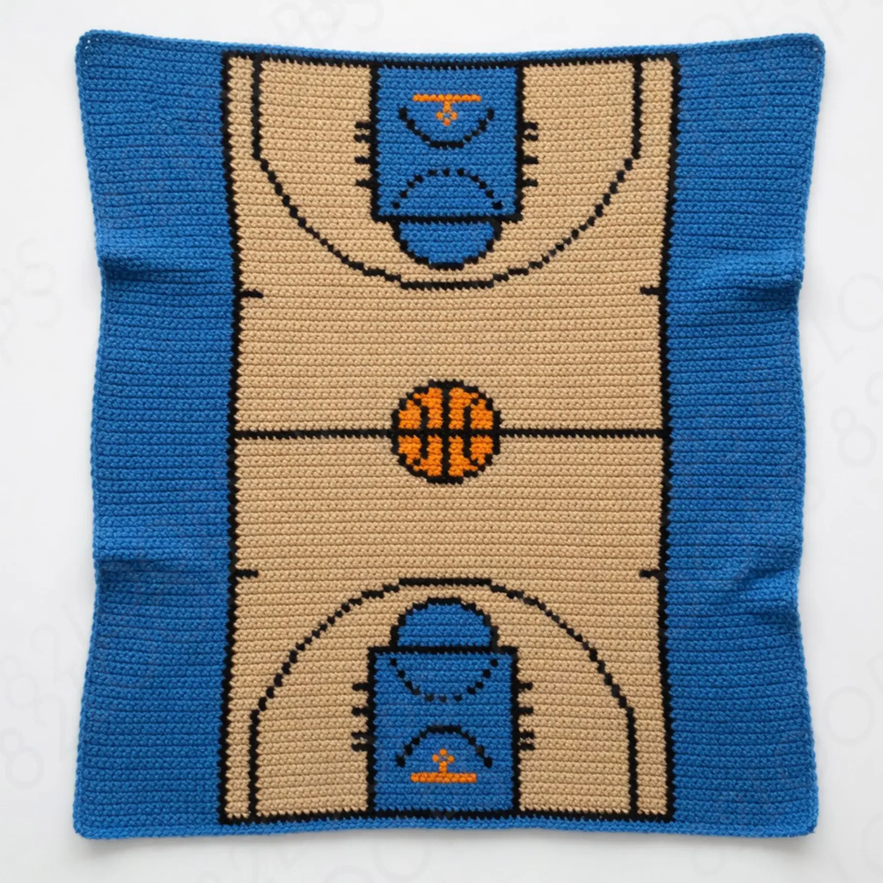 basketball court blanket sc 01 Basketball Court Baby Blanket SC