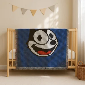 Felix the Cat Baby Crochet Blanket C2C