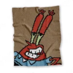 Mr. Krabs Baby Crochet Blanket