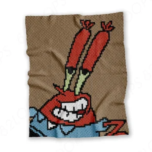 Mr. Krabs Baby Crochet Blanket
