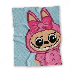 Labubu Crochet Baby Blanket C2C