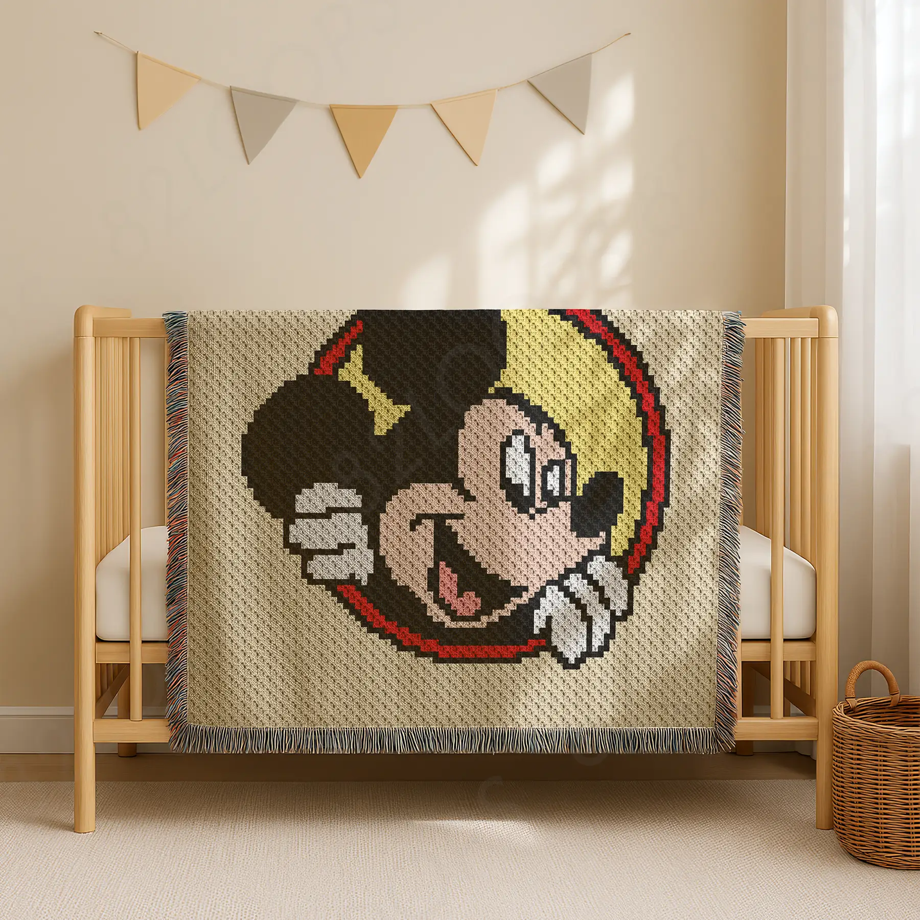 mickey mouse blanket c2c 01 Mickey Mouse Crochet Blanket Pattern C2C
