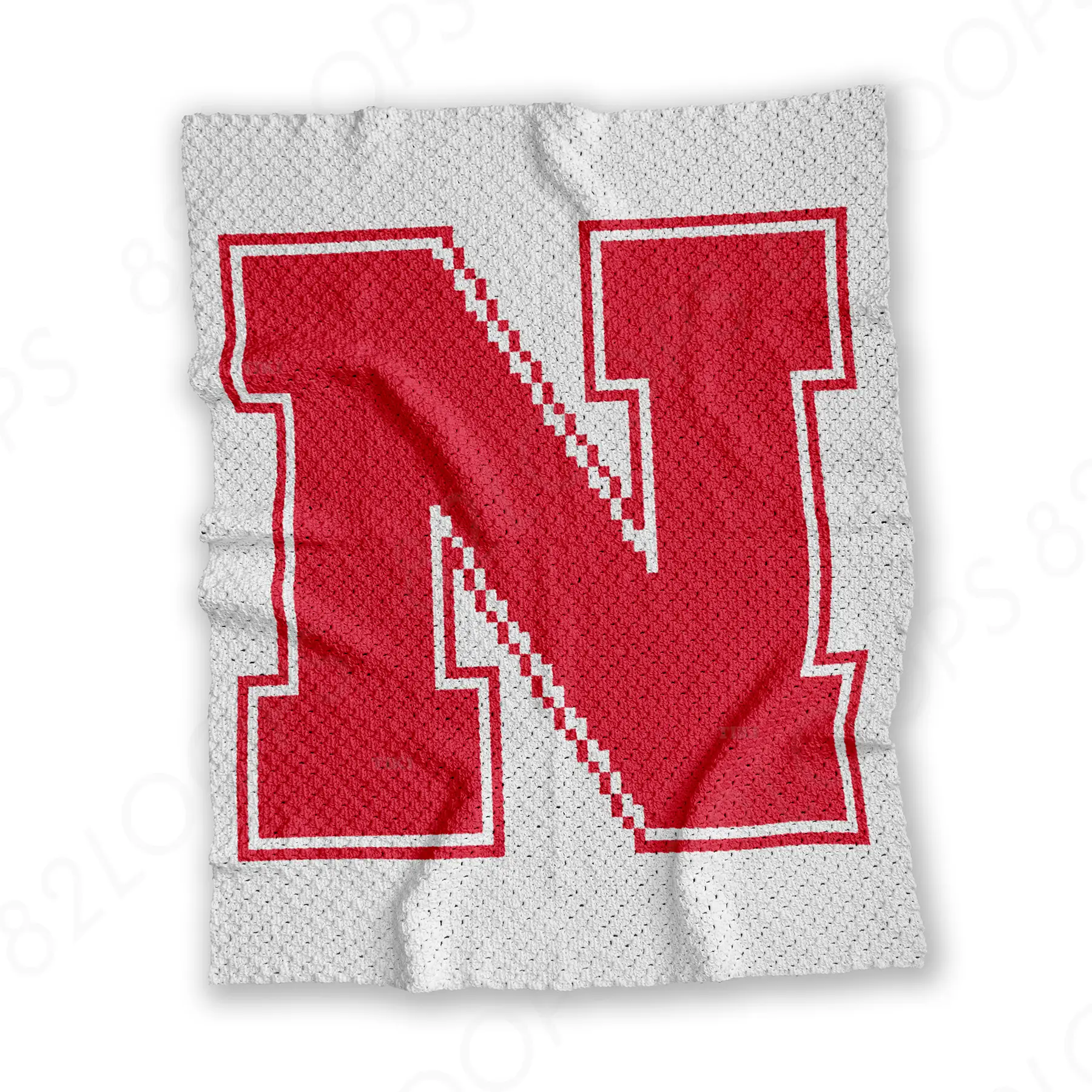 nebraska blanket c2c 01 Nebraska University Baby Blanket Pattern C2C