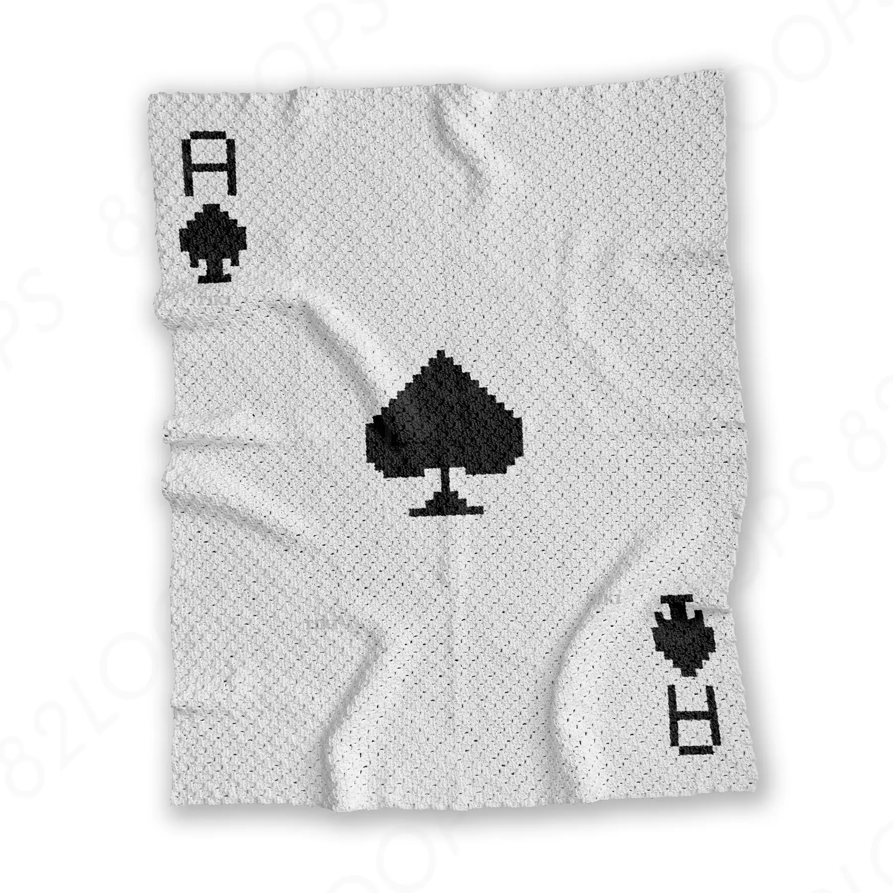 spades ace blanket c2c 01 Ace of Spades Crochet Blanket C2C