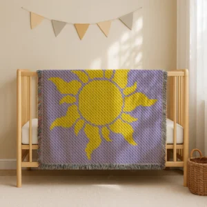 Tangled Sun Rapunzel Crochet Blanket Pattern