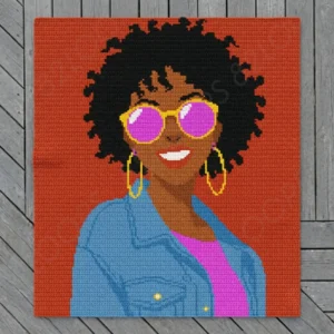Afro Hairstyle SC Blanket Pattern