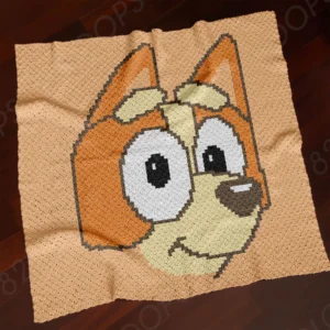 C2C Bing Heeler Baby Crochet Blanket