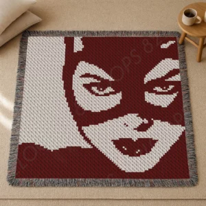C2C Catwoman Baby Crochet Blanket