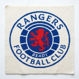 Glasgow Rangers Crochet Blanket Pattern SC