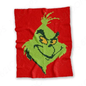 C2C Grinch Face Blanket Pattern