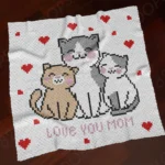 C2C Love Mom Crochet Blanket Pattern