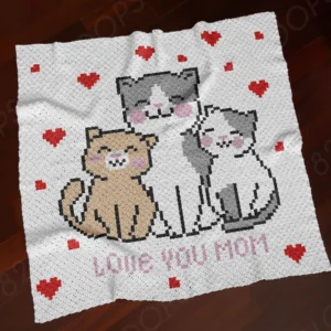 C2C Love Mom Crochet Blanket Pattern