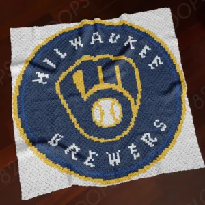 C2C Milwaukee Brewers Crochet Blanket