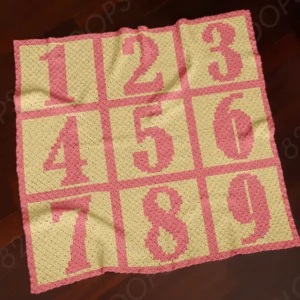 C2C Numbers Crochet Blanket Pattern