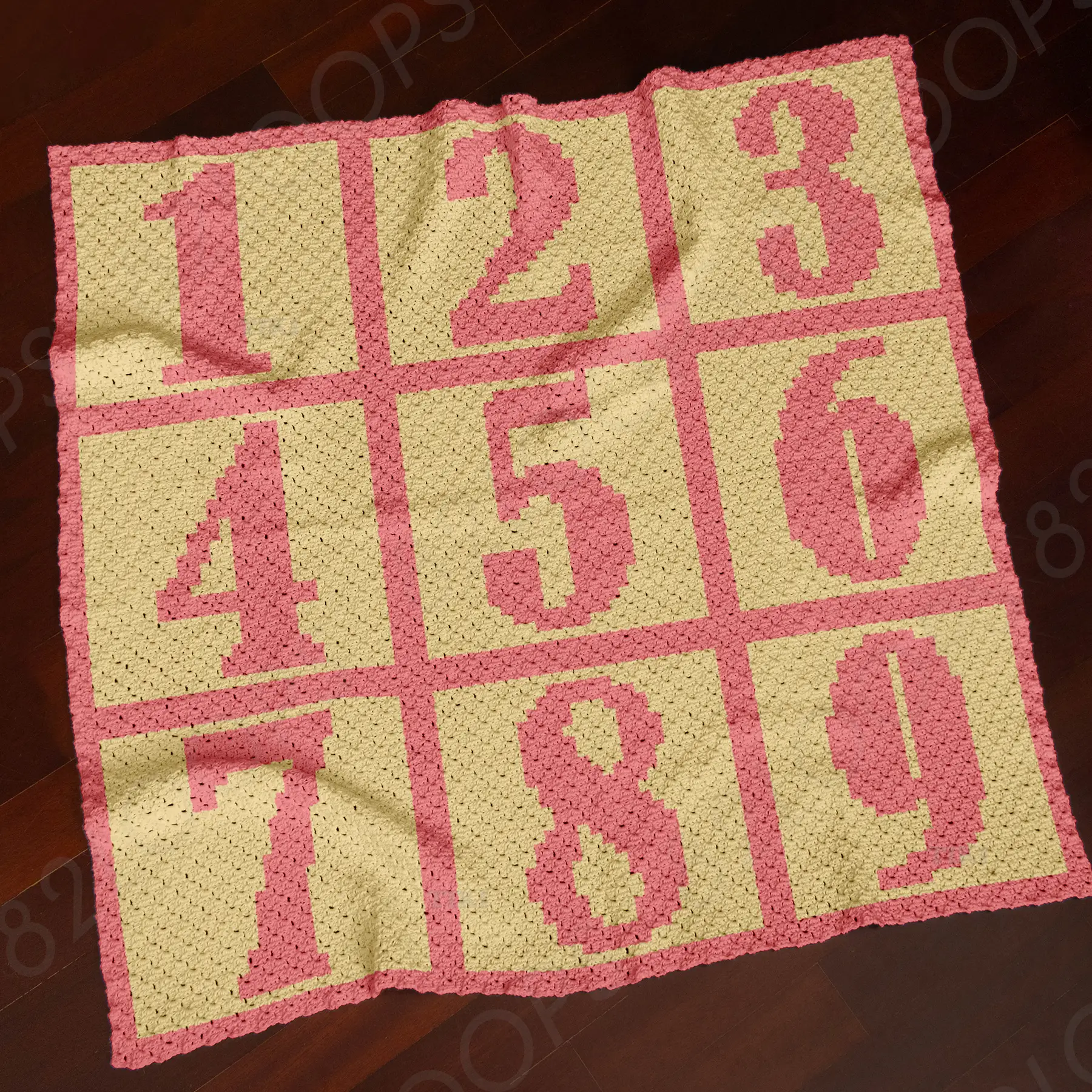numbers blanket c2c 01 C2C Numbers Crochet Blanket Pattern