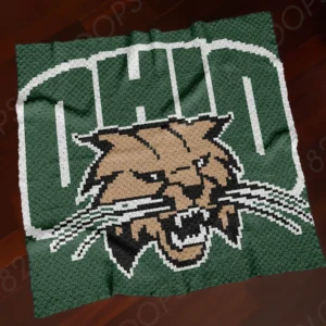 C2C Ohio Bobcats Crochet Blanket