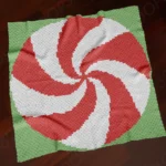 C2C Peppermint Swirl Crochet Blanket Pattern