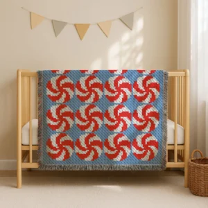 Peppermint Baby Crochet Blanket Pattern C2C