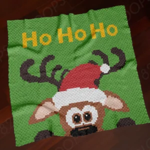 Ho-Ho-Ho Crochet Blanket Pattern C2C