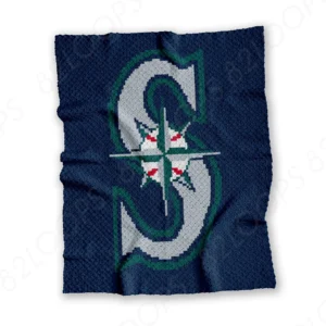 C2C Seattle Mariners Crochet Baby Blanket