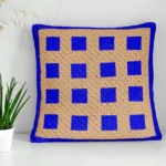 Blue Square Pillow Cover C2C