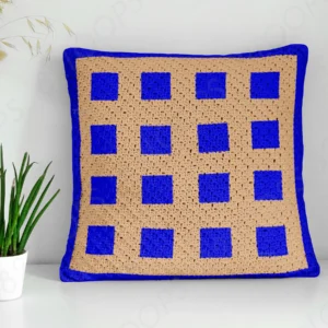 Blue Square Pillow Cover C2C