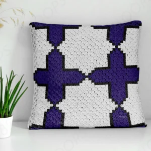 C2C Mosaic Roses Pillow Cover Crochet Pattern