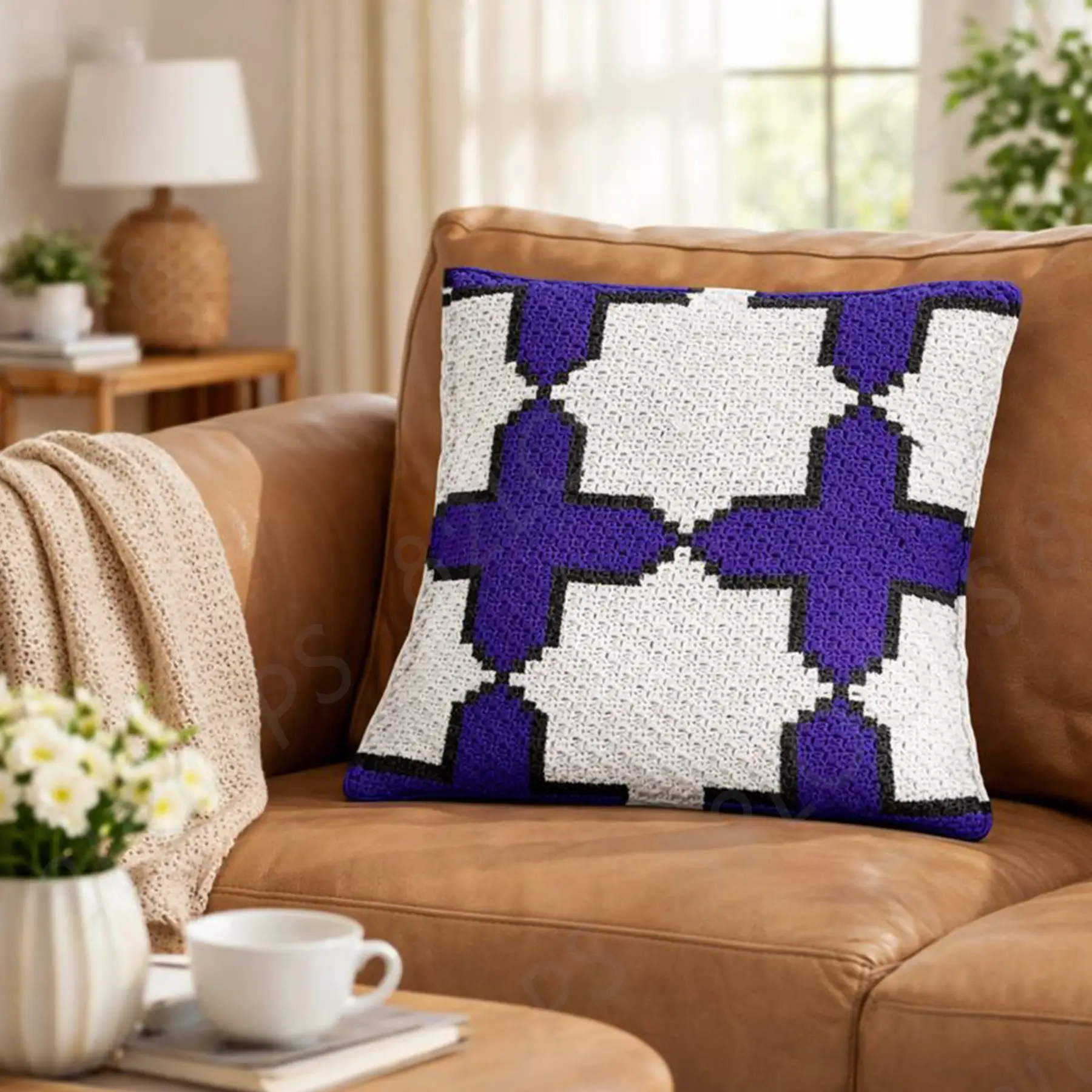 seville tiles blue pillow c2c 03 seville tiles blue pillow c2c 03