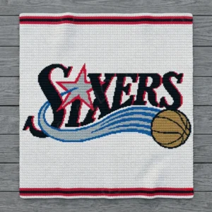 Sixers Crochet Blanket SC