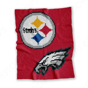Steelers vs Eagles Crochet Blanket Pattern