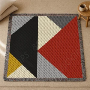 C2C Abstract Triangles Baby Crochet Blanket