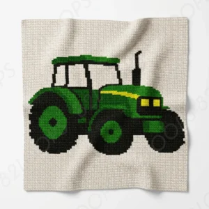Farm Tractor Baby Blanket SC