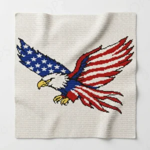USA Patriotic Eagle Baby Blanket SC