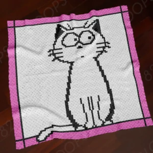 White Cat Crochet Blanket Pattern C2C