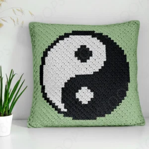 C2C Yin Yang Pillow Cover Crochet Pattern