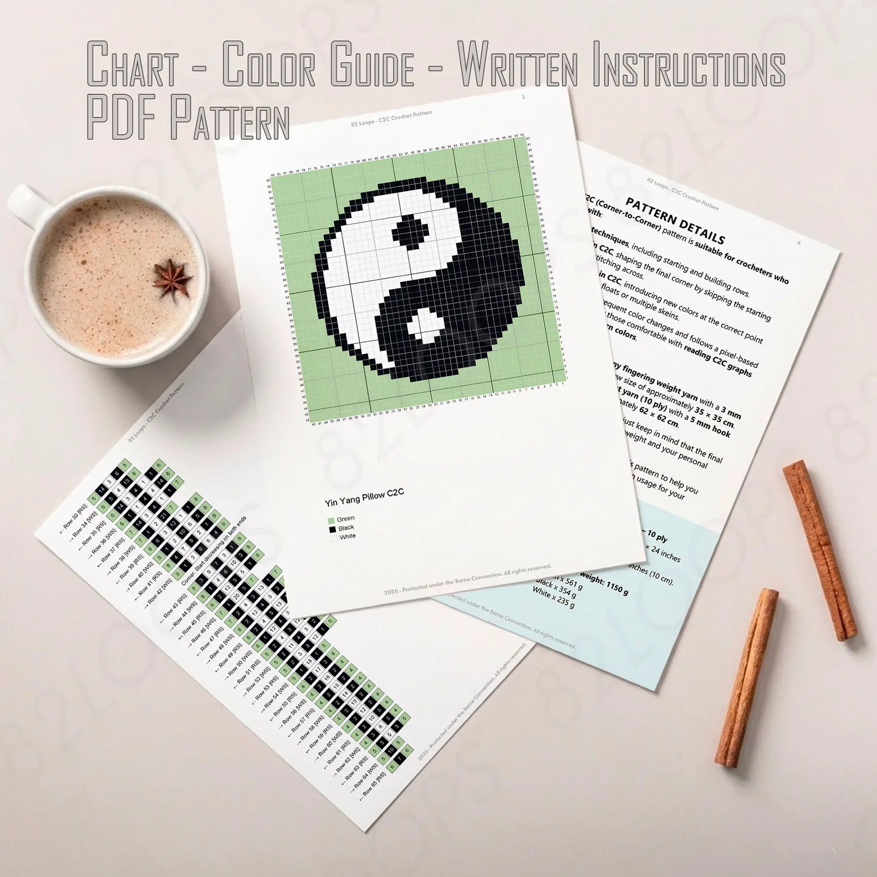 yin yang pillow c2c 02 yin yang pillow c2c 02