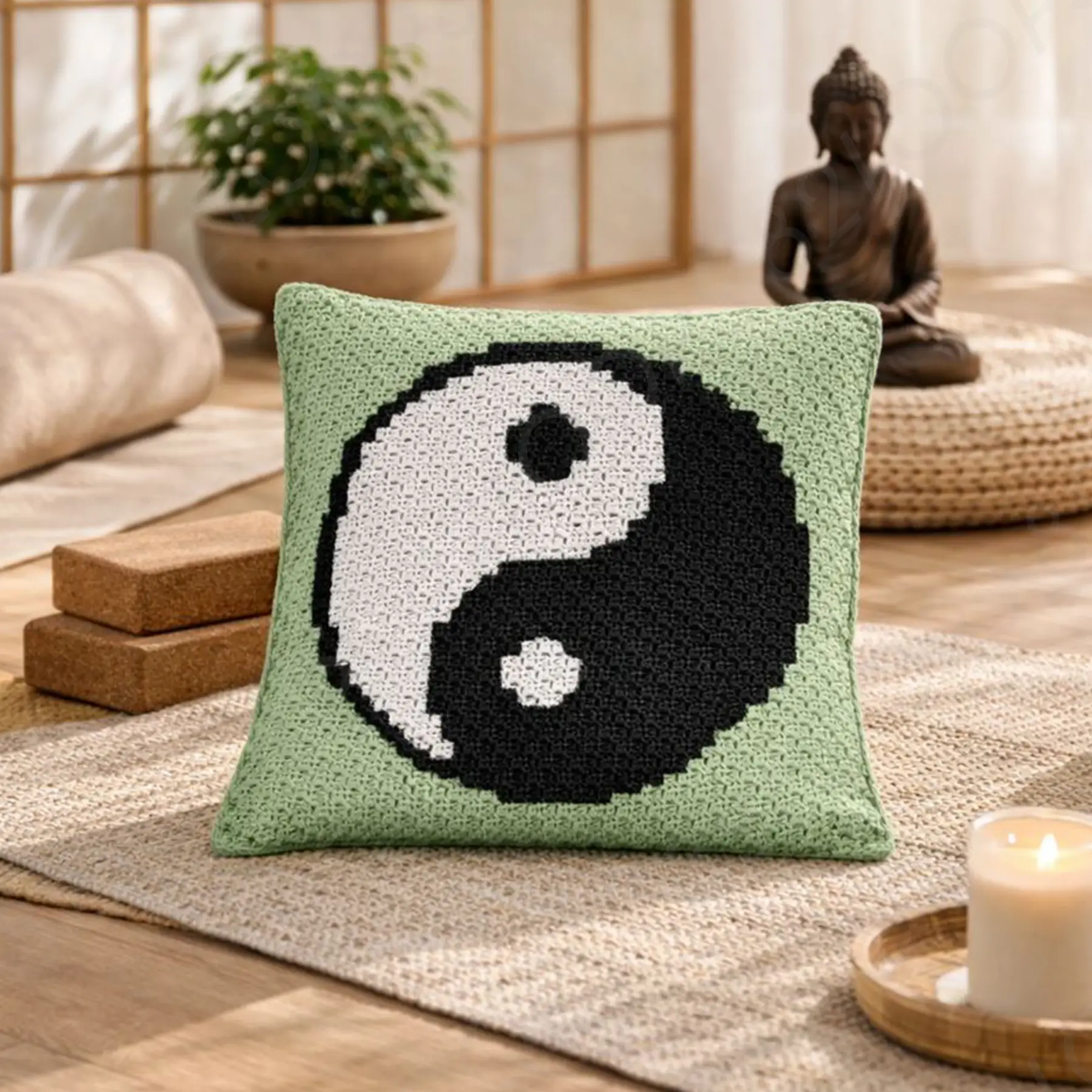 yin yang pillow c2c 03 yin yang pillow c2c 03