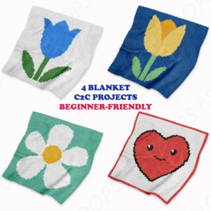 BUNDLE Flower Baby Crochet Blanket Pattern C2C