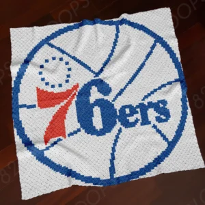 Philadelphia 76ers Blanket Crochet C2C