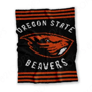 Oregon State Beavers Blanket Crochet Pattern C2C
