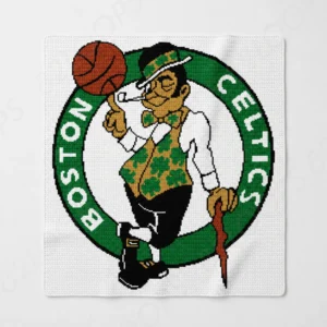 Boston Celtics Crochet Blanket Pattern SC