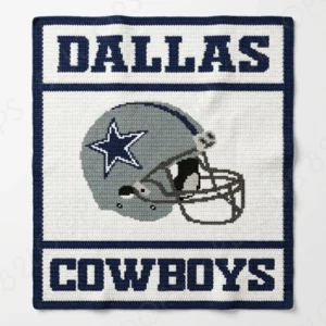 Cowboys Helmet Crochet Blanket Pattern SC