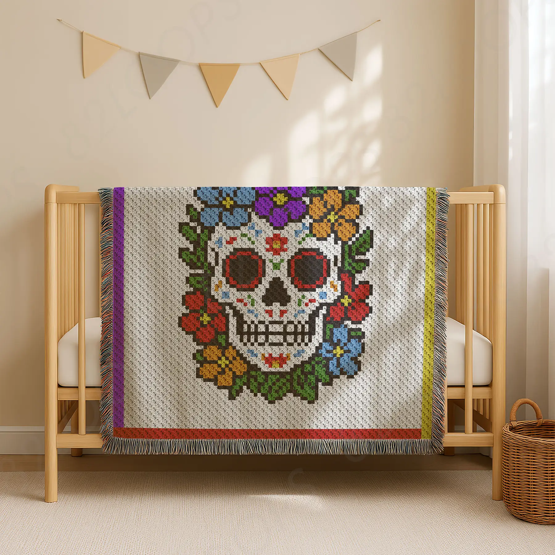 dia de los muertos blanket c2c 03 dia de los muertos blanket c2c 03
