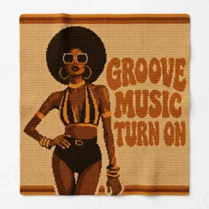 Groove Music Lady Crochet Blanket Pattern SC