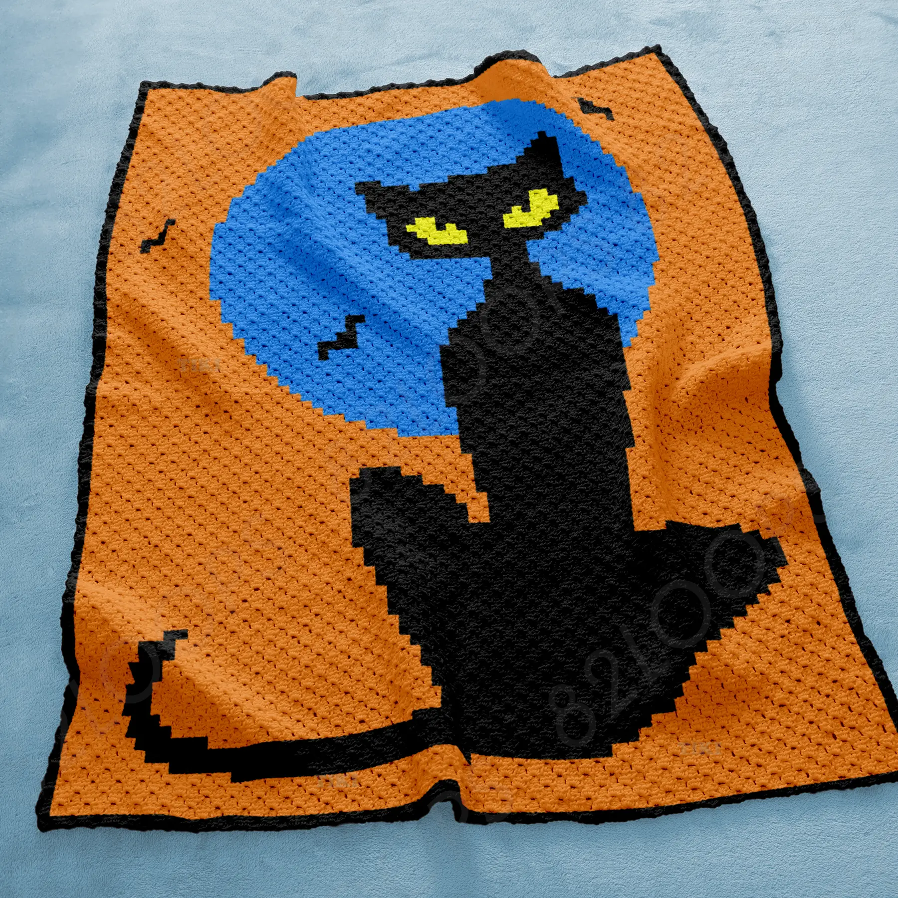 halloween cat orange throw c2c 03 halloween cat orange throw c2c 03